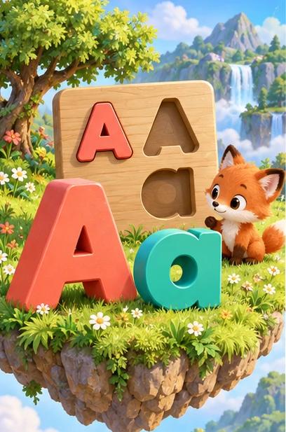 A and a blocks with matching shapes